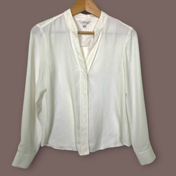 Vintage Precis Button Down White Blouse - Picture 1 of 8